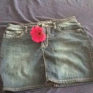 Denim stonewashed skirt